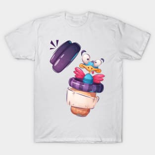 Happy Bird design concept art cartoon T-Shirt